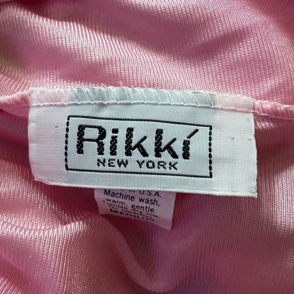 Vintage 90s Pink Lace Maxi Slip Dress Rikki Medium Fairy Cottagecore Coquette - Picture 4 of 9